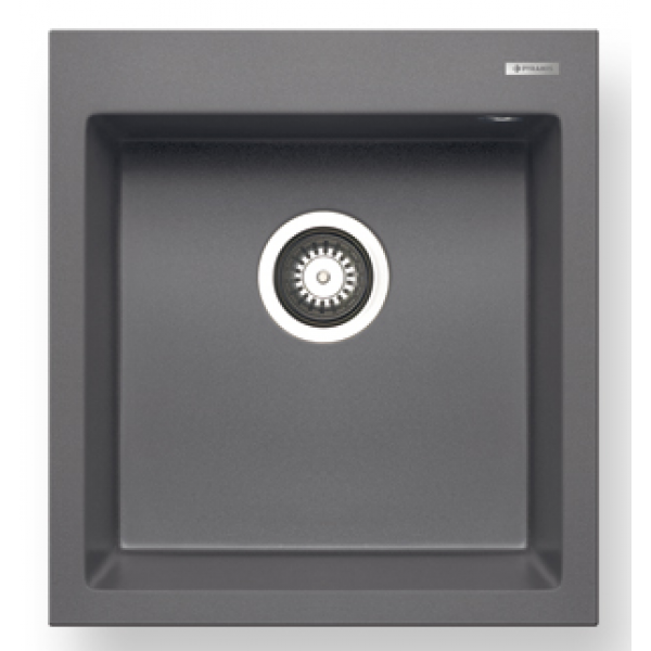 Pyramis Istros 46x50cm花崗岩單盆廚房水槽 (銀灰色)