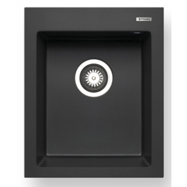 Pyramis Istros 41x50cm花崗岩單盆廚房水槽 (炭黑色)