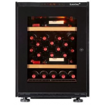 EuroCave V-INSP-S 30 bottles Built-in Single Temperature Wine Cooler (1 sliding and 1 wooden shelves) full glass door