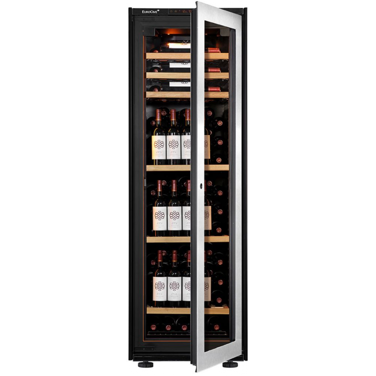 EURO CAVE V-INSP-L-3S-3W-SG 89瓶單溫區紅酒櫃：不鏽鋼玻璃門，嵌入式設計