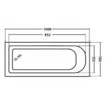 Goboss NY-A1000 鑄鐵浴缸 (1000 x 700mm) - 不帶扶手，堅固耐用