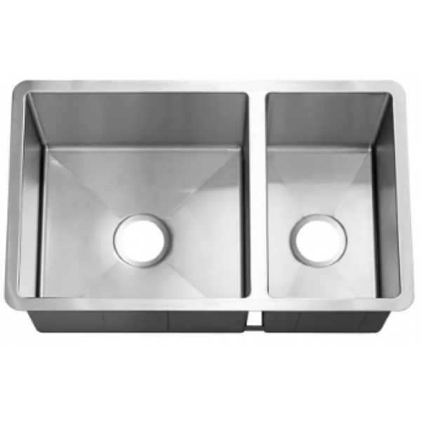 Goboss TW303 73厘米 不銹鋼雙鋅盤 (檯下款) - 拉絲鋼材質，簡約設計