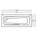 Goboss NY-B1400-H 嵌入式鑄鐵浴缸 (1400 x 750mm) - 帶扶手，堅固耐用