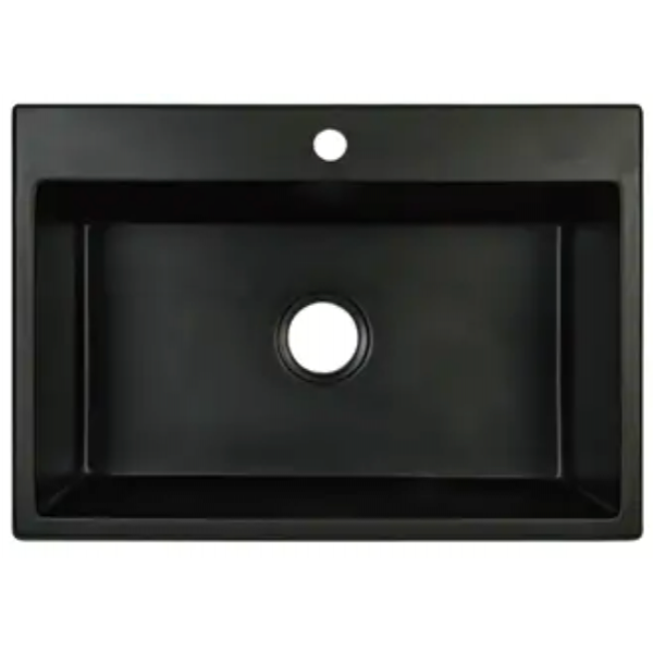 Goboss TS-1A6847-BK 68厘米 花崗石單鋅盤 (檯面款) (黑色) - 花崗石材質，耐用美觀