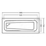 Goboss NY-B1400 嵌入式鑄鐵浴缸 (1400 x 750mm) - 不帶扶手，堅固耐用