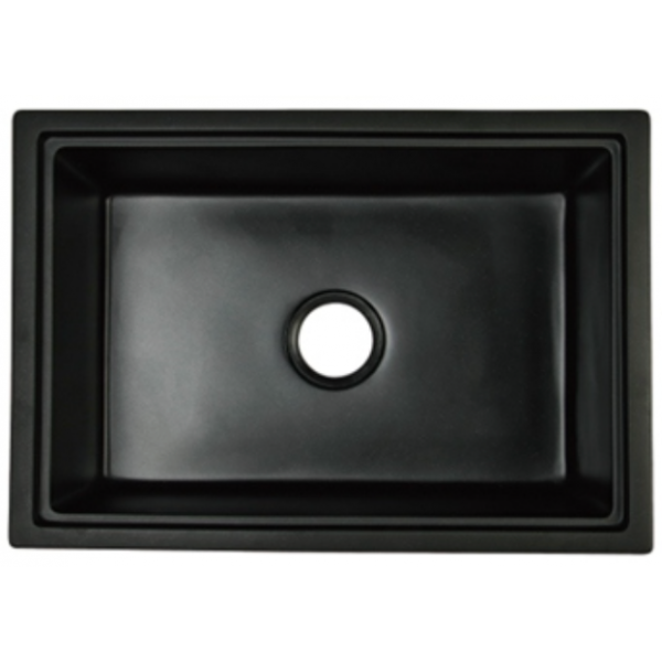 Goboss TS-1U6545-BK 65厘米 黑色花崗石檯下單鋅盤