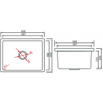 Goboss TS-1U6545-BK 65厘米 黑色花崗石檯下單鋅盤