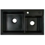 Goboss TS-2A7947-BK 79厘米 花崗石雙鋅盤 (檯面款) (黑色)