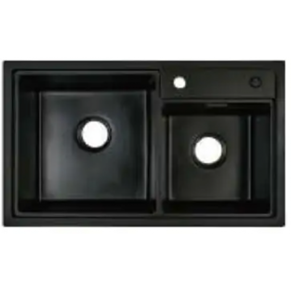 Goboss TS-2A7947-BK 79厘米 黑色花崗石檯面雙鋅盤