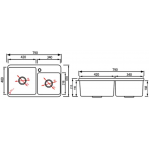 Goboss TS-2A7947-BK 79厘米 黑色花崗石檯面雙鋅盤