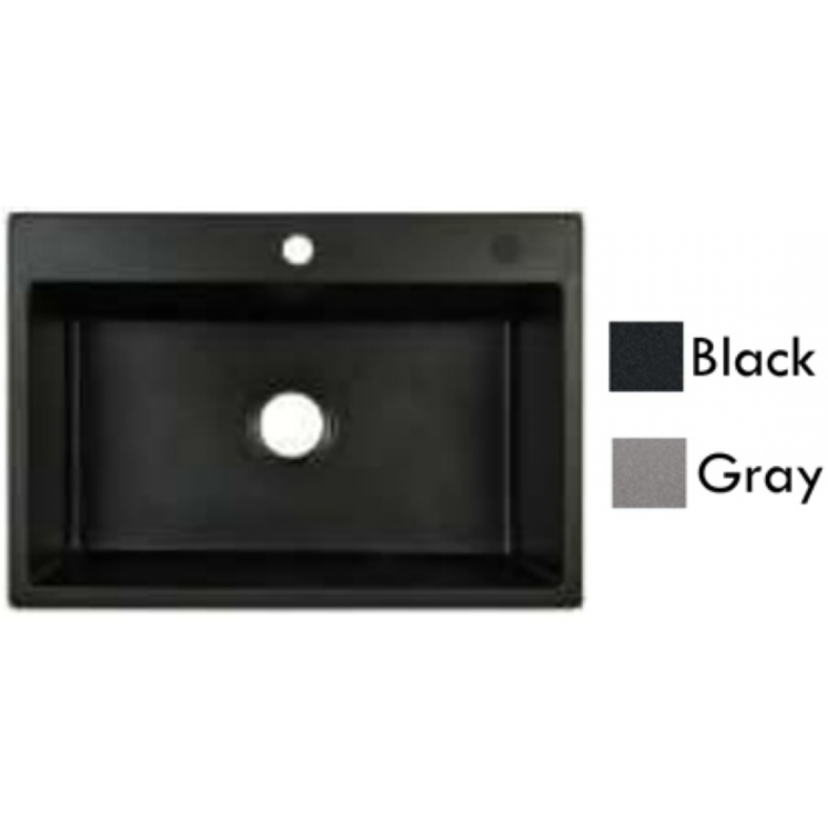 Goboss TS-1A6047-GY 60厘米 淺灰色花崗石檯面單鋅盤