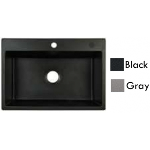 Goboss TS-1A6047-GY 60厘米 淺灰色花崗石檯面單鋅盤