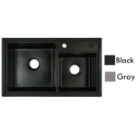 Goboss TS-2A7947-GY 79厘米 花崗石雙鋅盤 (檯面款) (淺灰色)