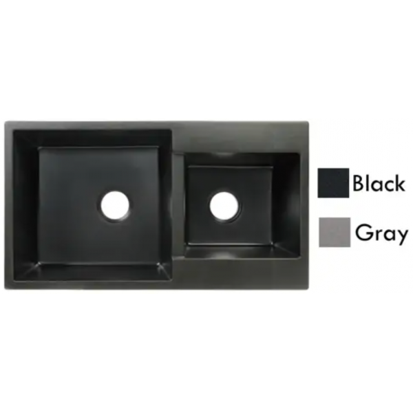 Goboss TS-2A8648-GY 86厘米 淺灰色花崗石檯面雙鋅盤