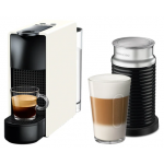 NESPRESSO 19bar Essenza Mini Capsule Coffee Machine & Aeroccino3 Bundle (Pure White) (C30-SG-WH-NE/Aeroccino3 Black)