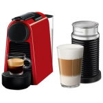 NESPRESSO 19bar Essenza Mini Capsule Coffee Machine &amp; Aeroccino3 Bundle (Ruby Red) (D30-SG-RE-NE2/Aeroccino3 Black)