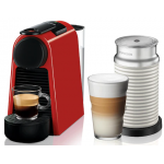 NESPRESSO 19bar Essenza Mini Capsule Coffee Machine &amp; Aeroccino3 Bundle (Ruby Red) (D30-SG-RE-NE2/Aeroccino3 White)