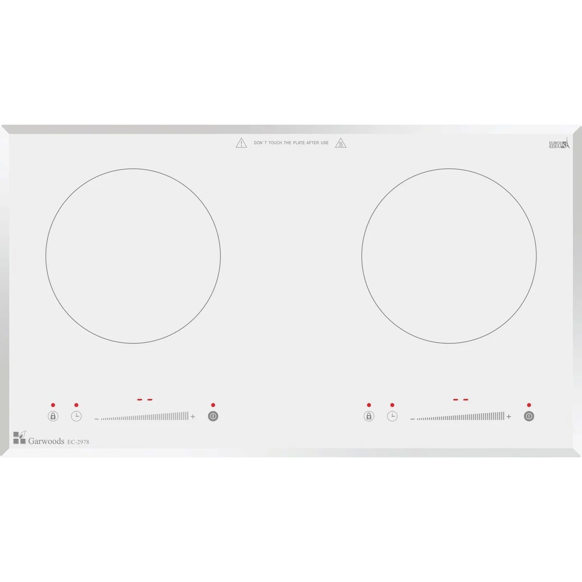 GARWOODS 樂思 EC2978 GY 70厘米雙頭電磁爐 (2800W) 晶白玻璃