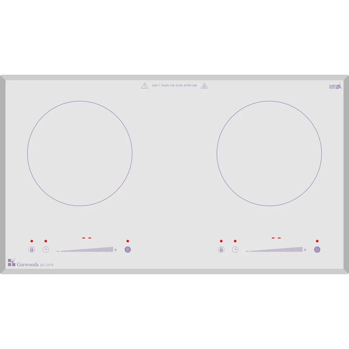 GARWOODS 樂思 EC2978 PL 70cm 雙頭電磁爐 2800W 晶白玻璃