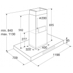 Asko CI41238GCN 120厘米 1200m³/h 智能島式抽油煙機