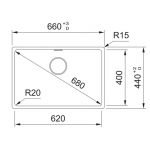 Franke Maris MRG 花崗岩單昇盆 (瑪瑙黑) 檯面/檯下雙用