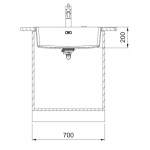 Franke Maris MRG 花崗岩單昇盆 (瑪瑙黑) 檯面/檯下雙用