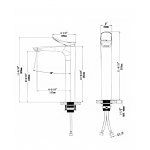 Goboss 048.11-06 單控高身面盆水龍頭 (槍灰色)