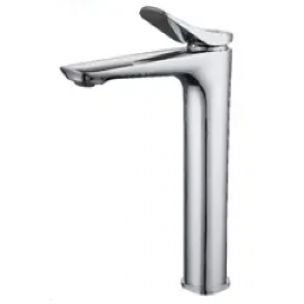 Goboss 048.11-02 單控高身面盆水龍頭 (拉絲鋼色)