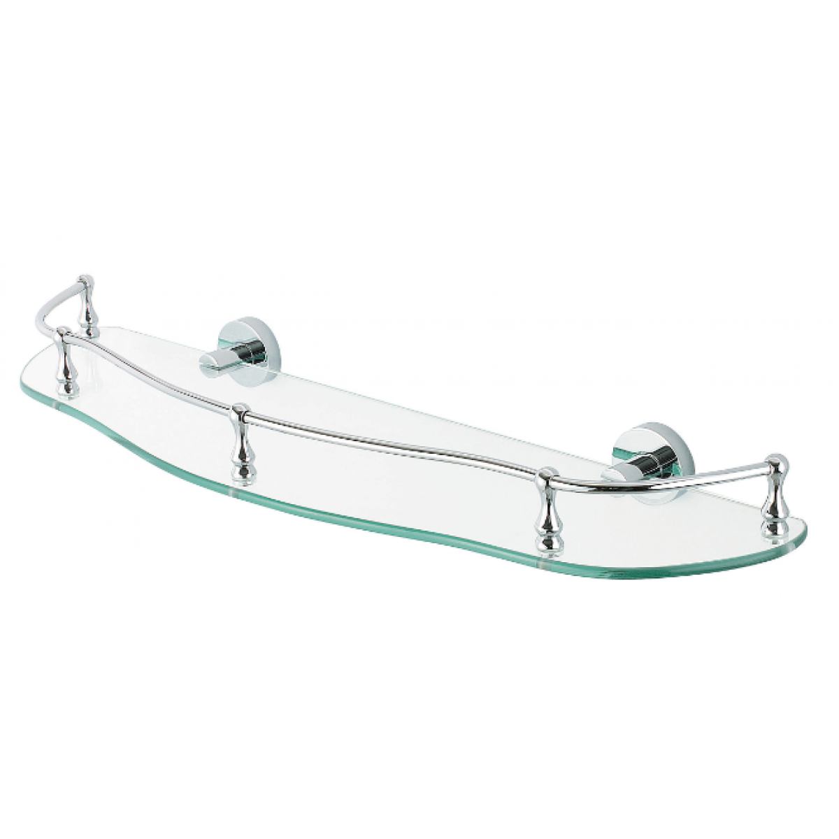 Goboss JM-11.8153 單層弧形玻璃置物架 - 光面