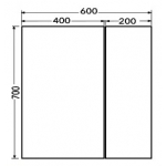 Goboss AD206070-A 雙門LED鏡櫃 (600 x 700mm)
