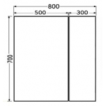 Goboss AD208070-A 雙門LED鏡櫃 (800 x 700mm)