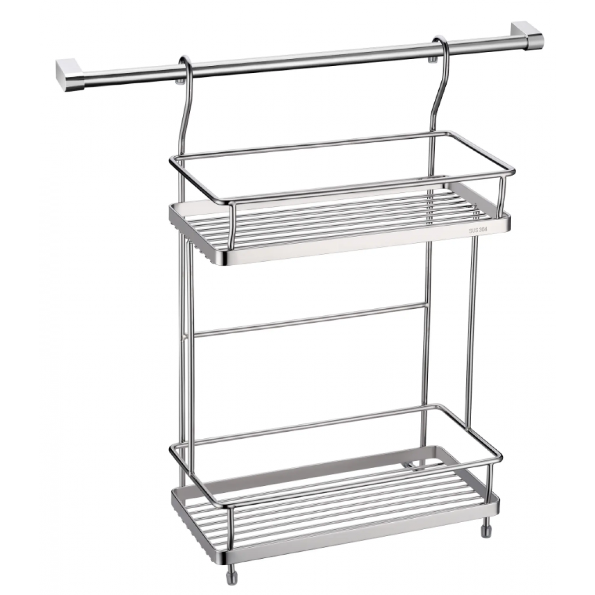 Goboss D1007 280x145x460mm 不銹鋼雙層廚房置物掛架