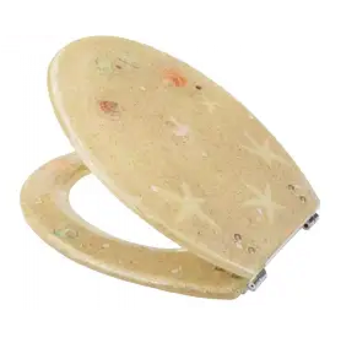 Goboss S-015 淺黃色水晶廁板 (沙+貝殼)