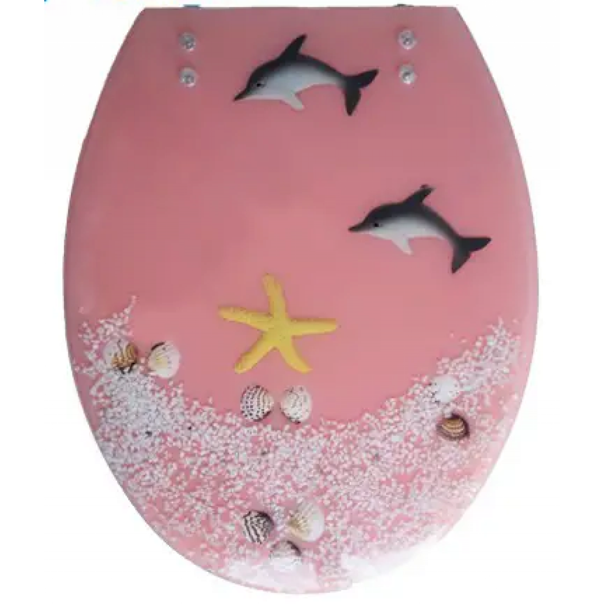 Goboss S-008 粉紅色海豚水晶廁板