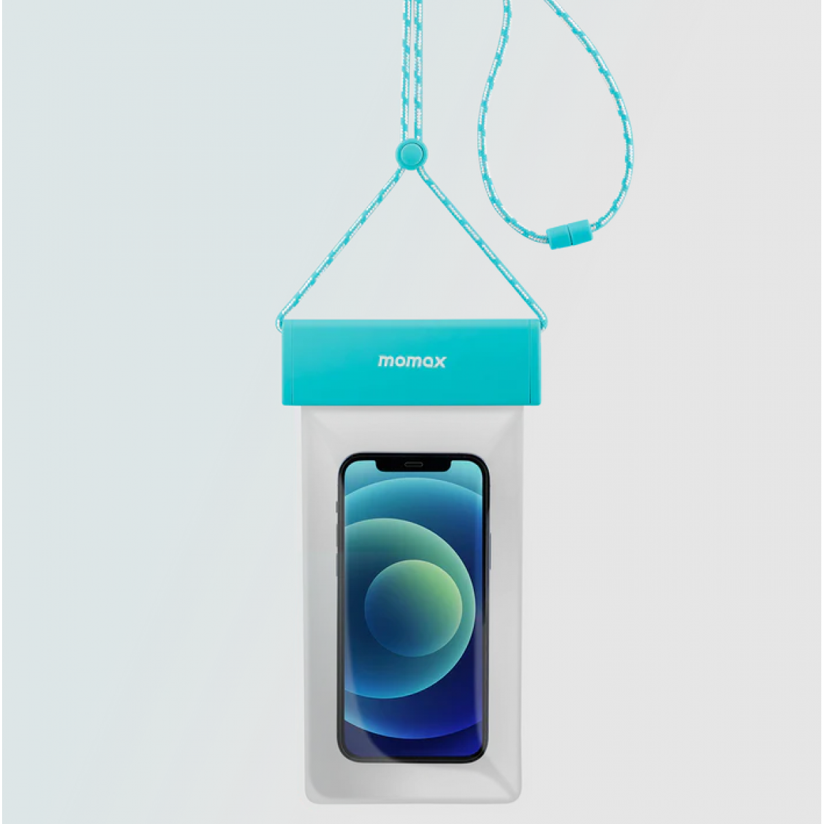 Momax SR25C 便攜電話防水袋附掛帶 (湖水藍色)