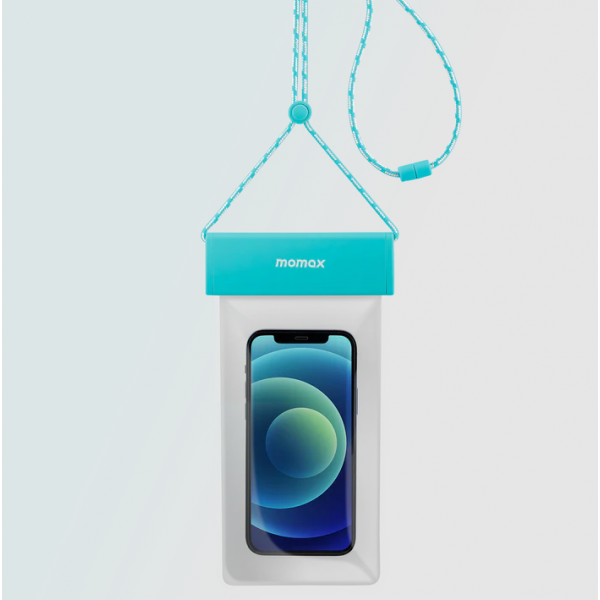 Momax SR25C 便攜電話防水袋附掛帶 (湖水藍色)