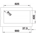 Blanco 523593 Subline 480/320-U 雙盆槽盤 (咖啡色)