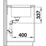 Blanco 523593 Subline 480/320-U 雙盆槽盤 (咖啡色)