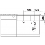 Blanco 523593 Subline 480/320-U 雙盆槽盤 (咖啡色)