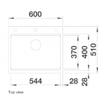 Blanco 524543 Etagon 6 內置分層單槽盤 (白色)