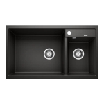 Blanco 525936 Metra 9 花崗岩廚房檯上雙星鋅盆 (黑色 Black)