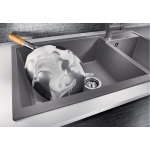 Blanco 525936 Metra 9 花崗岩廚房檯上雙星鋅盆 (黑色)