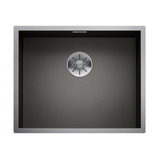 BLANCO 526243 ZEROX 500-U Dark Steel 不鏽鋼鋅盤：獨特黑鋼PVD塗層