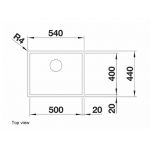 BLANCO 526243 ZEROX 500-U Dark Steel 不鏽鋼鋅盤：獨特黑鋼PVD塗層