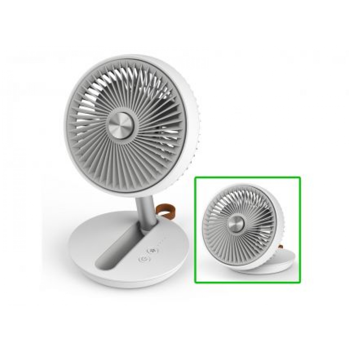 Turbo Italy TMF-F06W 摺疊式迷你USB充電風扇 (珍珠白)