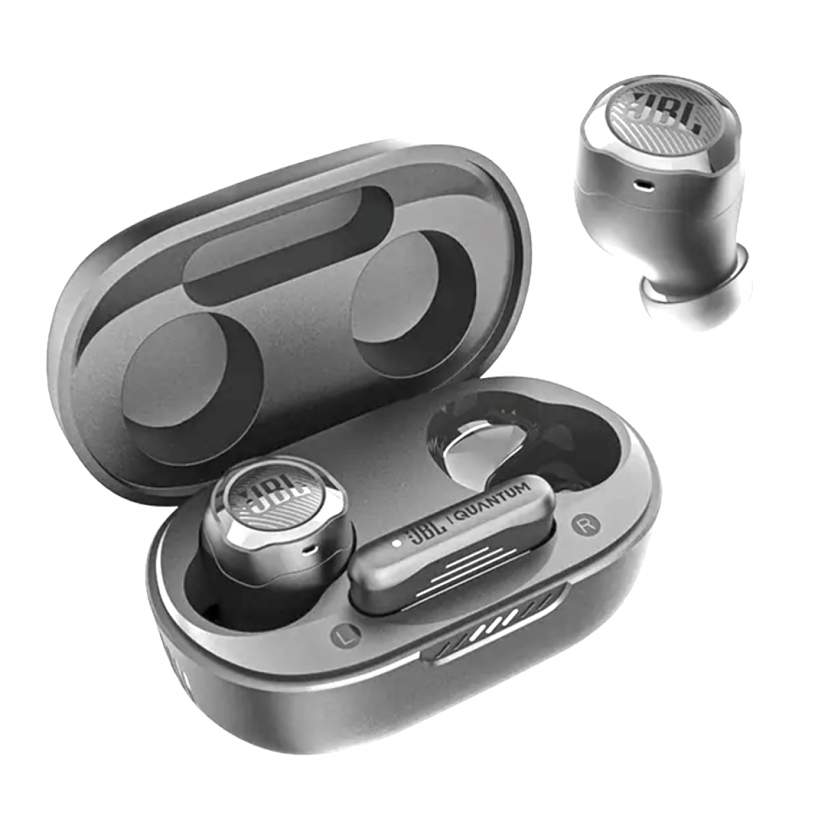 JBL Quantum TWS Air 真無線遊戲耳機：低延遲無線、4麥克風通話、IPX4防水