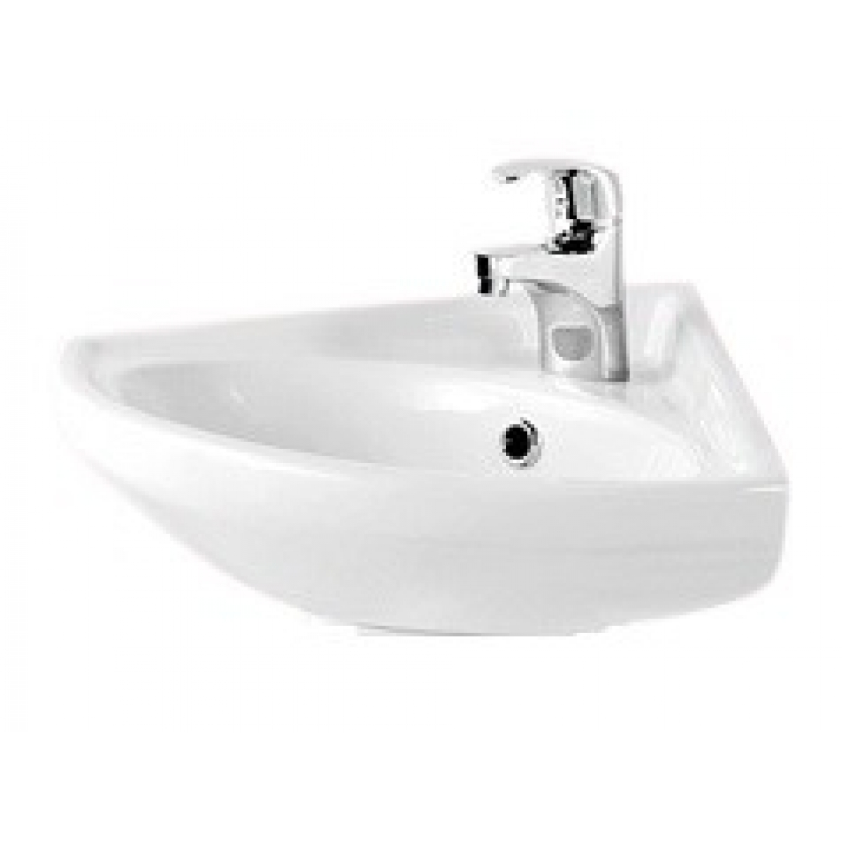 Huida H1245 500x395mm 掛牆角盆 - 陶瓷、白色