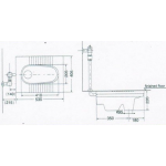 Huida H0845 蹲廁 (帶存水彎) - 530x405x220mm