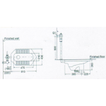 Huida H0810 蹲廁 (帶存水彎) - 610x430x265mm、白色