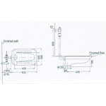 Huida H0808 蹲廁 (不帶存水彎) - 530x395x190mm